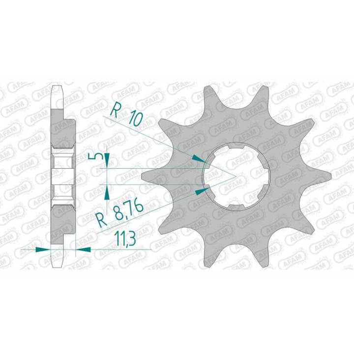 Pignon AFAM 10 dents pas 520 type 79302 Montesa/Honda 310