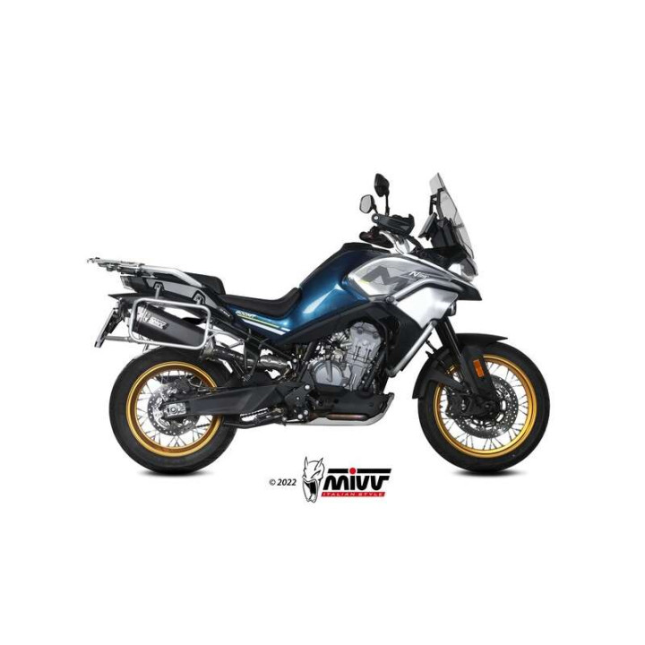 Silencieux Homologué Mivv SPEED EDGE Inox noir (CF.001.LRB) CF Moto 800MT