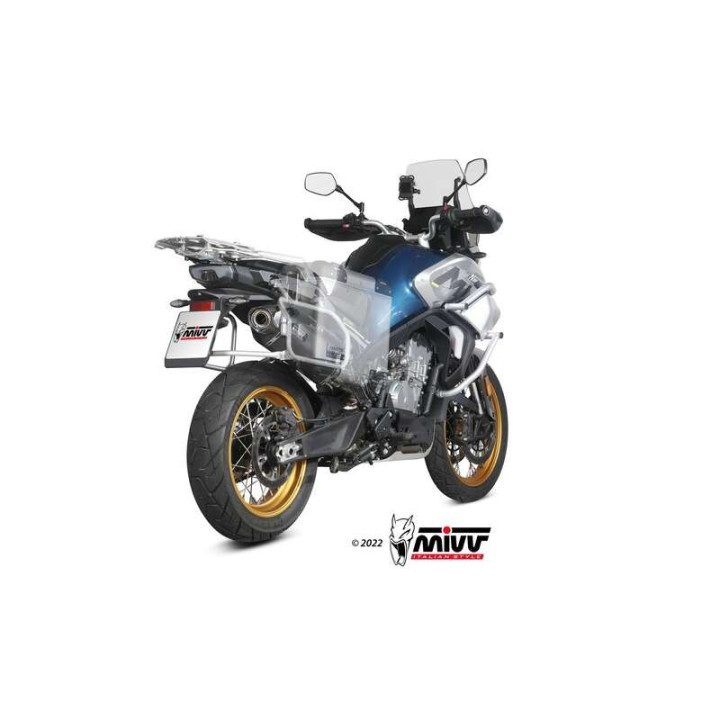 Silencieux Homologué Mivv SPEED EDGE Inox noir (CF.001.LRB) CF Moto 800MT Silencieux Homologué Mivv SPEED EDGE Inox noir (CF.001.LRB) CF Moto 800MT