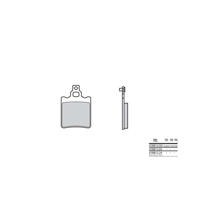 Plaquettes de frein organique BREMBO 07BB1305