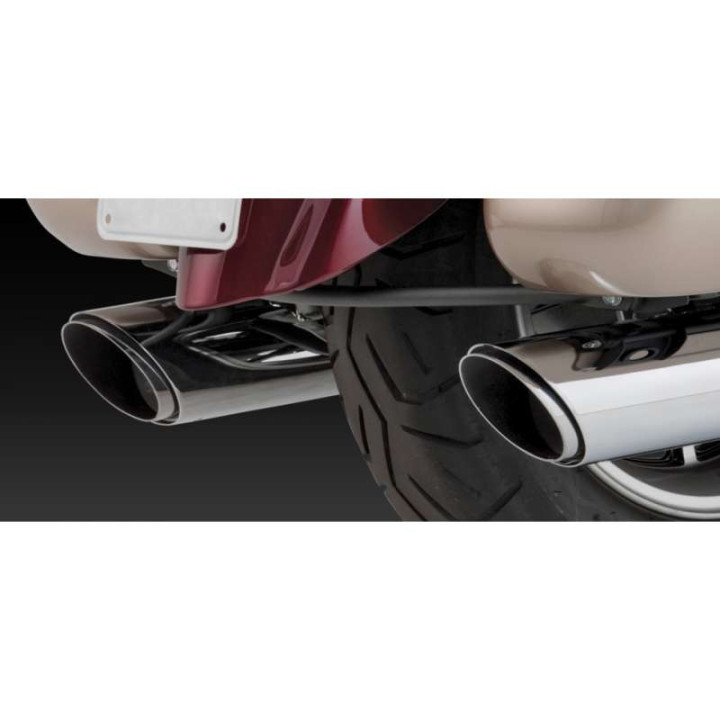Silencieux Vance & Hines TWIN SLASH chromé (18371) Kawasaki VN1700 NOMAD/VAQUERO/VOYAGER