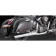 Silencieux Vance & Hines TWIN SLASH chromé (18371) Kawasaki VN1700 NOMAD/VAQUERO/VOYAGER