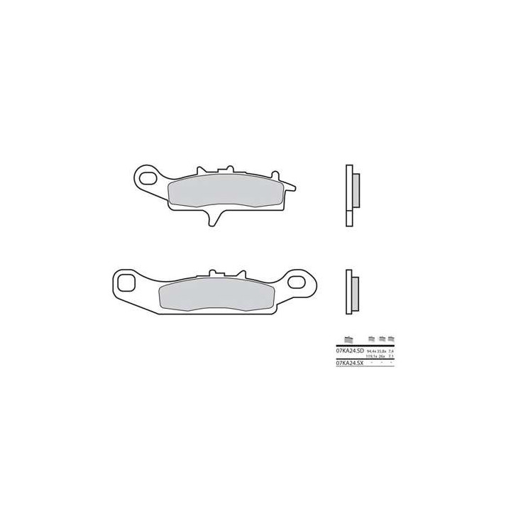 Plaquettes de frein sinter racing BREMBO 07KA24SX