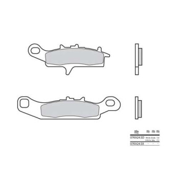 Plaquettes de frein sinter racing BREMBO 07KA24SX