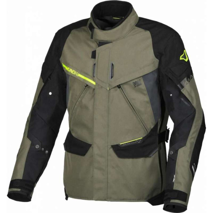 Veste moto Macna MUNDIAL Vert/Jaune Veste moto Macna MUNDIAL Vert/Jaune