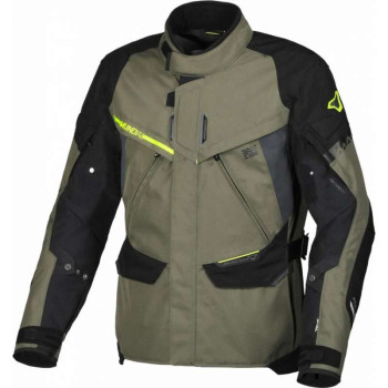 Veste moto Macna MUNDIAL Vert/Jaune