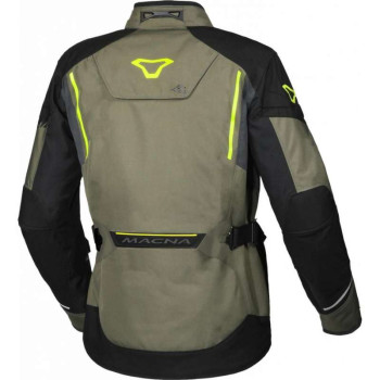 Veste moto Macna MUNDIAL Vert/Jaune