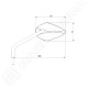 Barracuda A-VERSION motorcycle mirrors Black