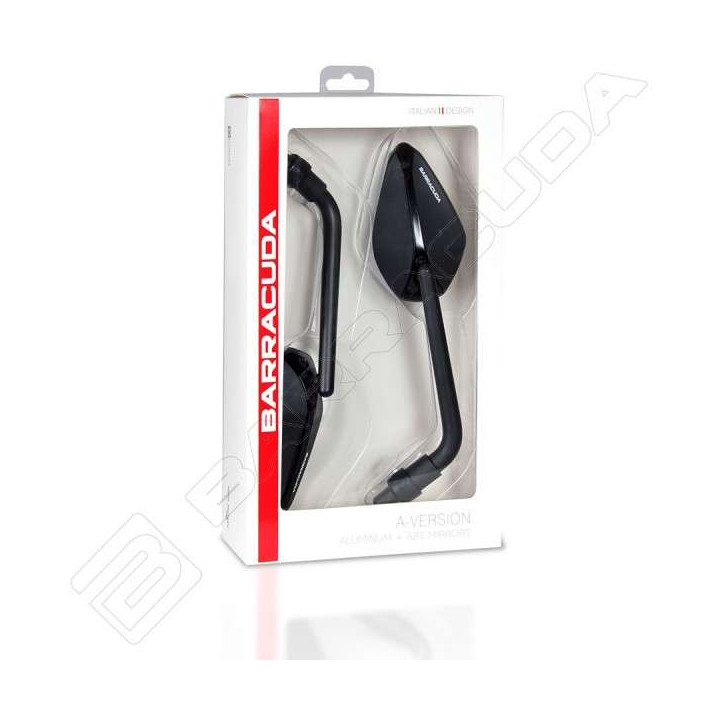 Barracuda A-VERSION motorcycle mirrors Black