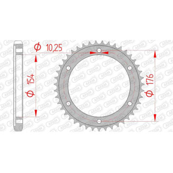 AFAM steel crown 43 teeth not 530 type 10619 Honda VFR 800