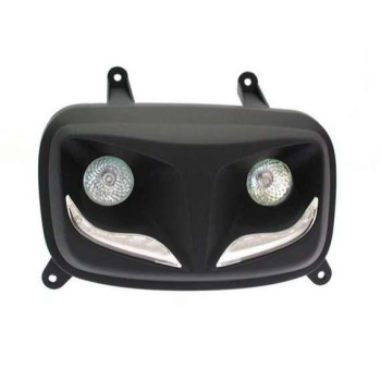 Double optique Bihr R8 Noir mat MBK Booster 
