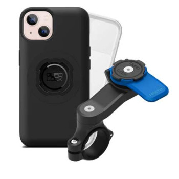 Pack Quad Lock Handlebar Mount + coque MAG iPhone 13 Mini + protection pluie Pack Quad Lock Handlebar Mount + coque MAG iPhone 13 Mini + protection pluie