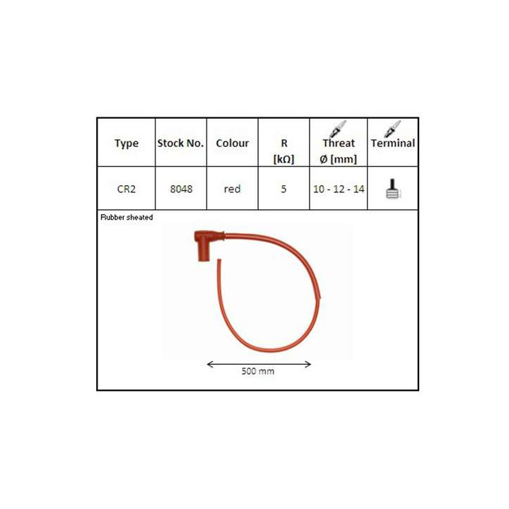 Ignition wire set NGK CR2 (Thread)