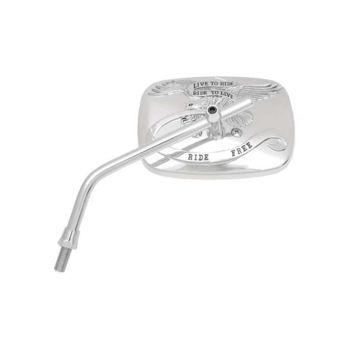 EMGO LIVE TO RIDE custom motorcycle mirror, right