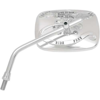 EMGO LIVE TO RIDE custom motorcycle mirror, right
