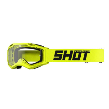 Masque moto cross Shot ASSAULT 2.0 SOLID NEON YELLOW GLOSSY