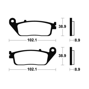 Plaquettes de frein arrière Tecnium MSS311 Honda SILVERWING et SW-T 400/600