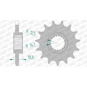 Pignon AFAM 16 dents pas 525 type 61600 Aprilia ETV 1000 Caponord