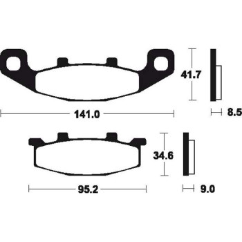 Plaquettes de frein moto métal fritté Tecnium MF97