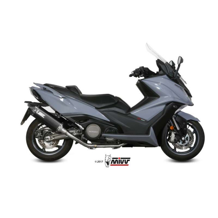 Ligne complète Mivv SPEED EDGE Inox noir (O.009.LRB) Kymco AK550