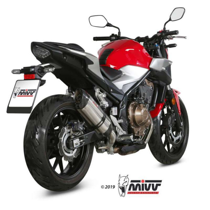 Mivv SPEED EDGE Inox approved muffler (H.075.L7) Honda CB500F 19- Mivv SPEED EDGE Inox approved muffler (H.075.L7) Honda CB500F 19-