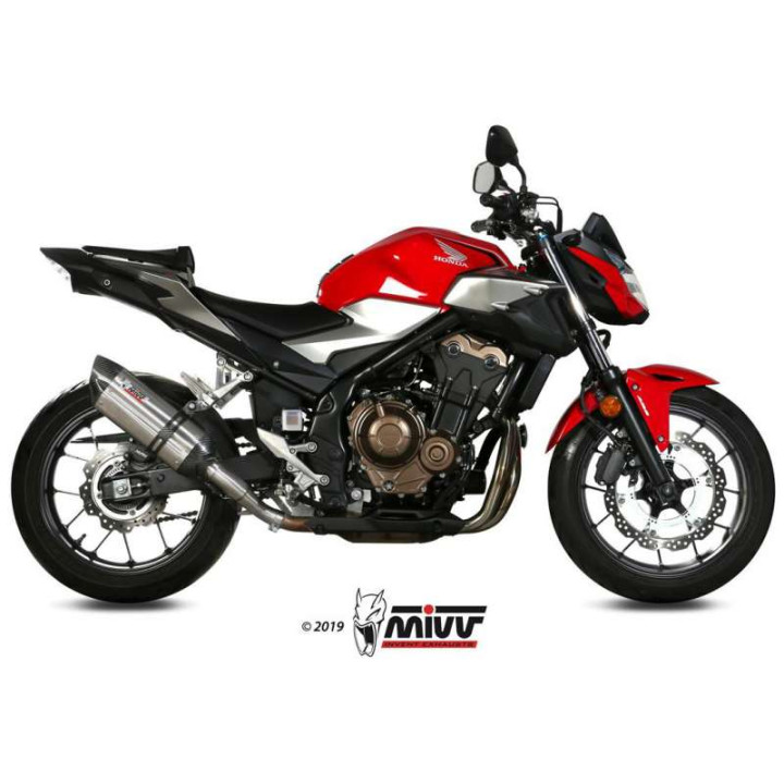 Mivv SPEED EDGE Inox approved muffler (H.075.L7) Honda CB500F 19- Mivv SPEED EDGE Inox approved muffler (H.075.L7) Honda CB500F 19-