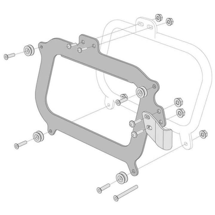 Kit d'adaptateurs SW-Motech sur supports Givi pour TRAX ADV/EVO Kit d'adaptateurs SW-Motech sur supports Givi pour TRAX ADV/EVO
