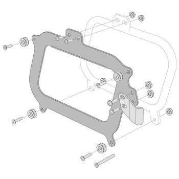 Kit d'adaptateurs SW-Motech sur supports Givi pour TRAX ADV/EVO Kit d'adaptateurs SW-Motech sur supports Givi pour TRAX ADV/EVO