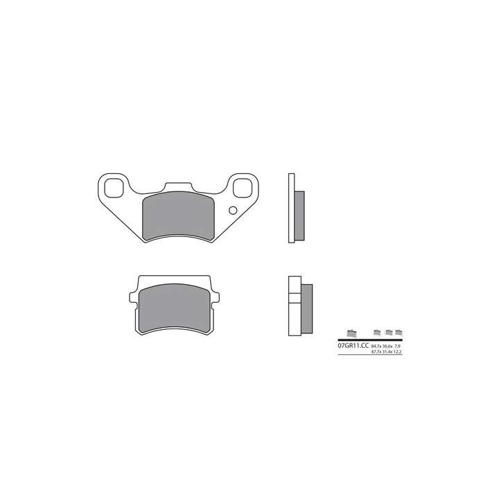 Plaquettes de frein organique BREMBO 07GR11CC