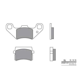 Plaquettes de frein organique BREMBO 07GR11CC