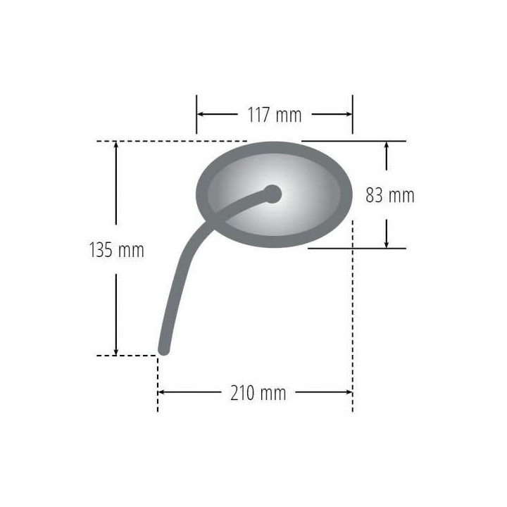 Motorcycle mirror HIGHSIDER VICTORY-X
