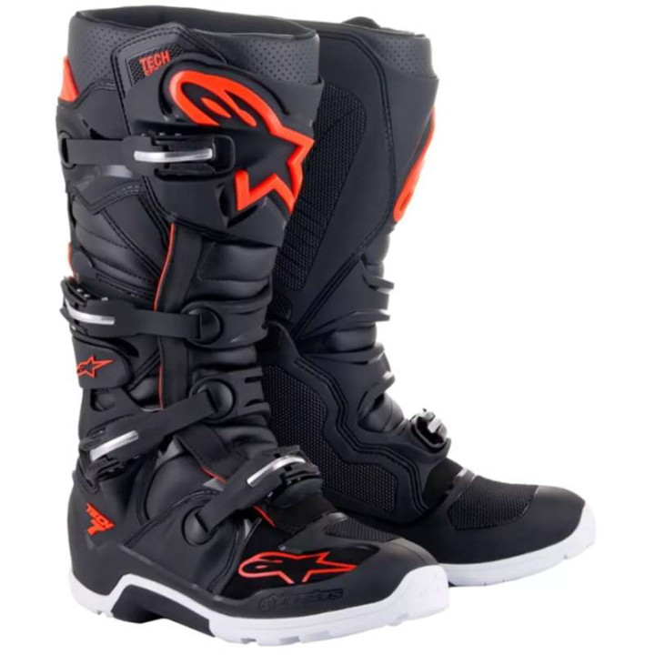 ALPINESTARS TECH 7 ENDURO Boots Black/Red Fluo
