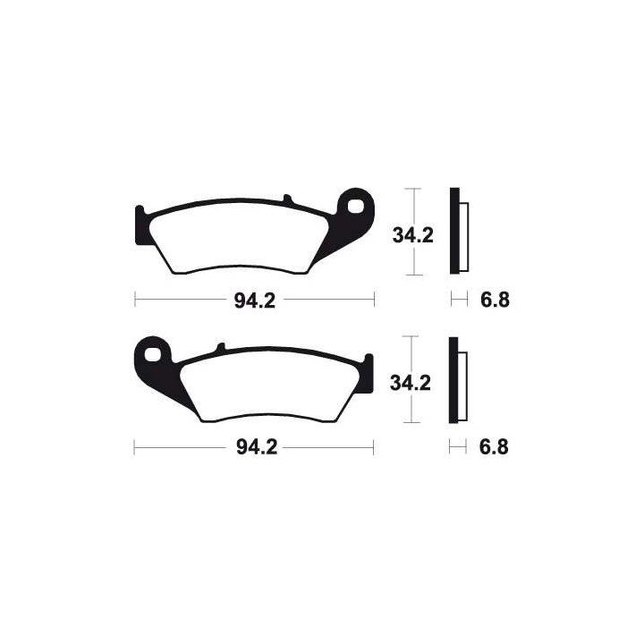 Plaquettes de frein moto métal fritté Tecnium MF194