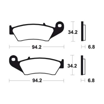 Plaquettes de frein moto métal fritté Tecnium MF194