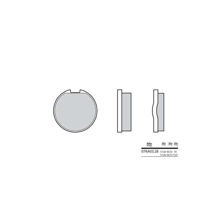 Plaquettes de frein organique BREMBO 07KA0328