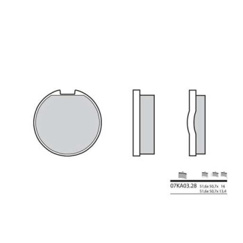 Plaquettes de frein organique BREMBO 07KA0328