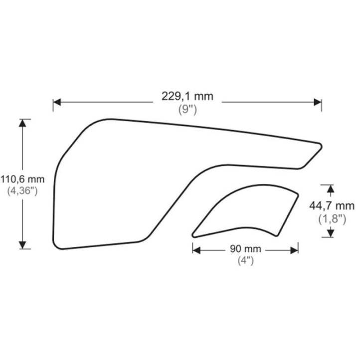 Protections latérales de réservoir ONEDESIGN Triumph TIGER 800 XR/XRT/XRX