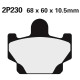 Plaquettes de frein semi-metal Nissin 2P230SS