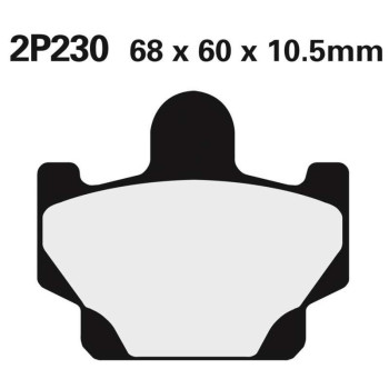 Plaquettes de frein semi-metal Nissin 2P230SS
