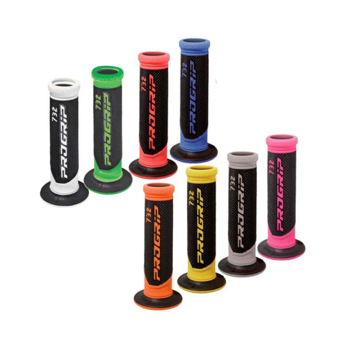 Poignées moto ProGrip 732 (Double Couleur)