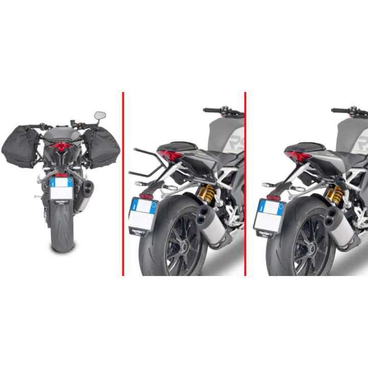 Givi REMOVE-X (TR6420) SPEED TRIPLE 1200 RS removable retractors Givi REMOVE-X (TR6420) SPEED TRIPLE 1200 RS removable retractors