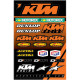 D'COR KTM RACING sticker sheet