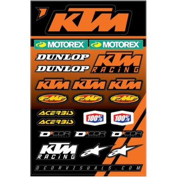 D'COR KTM RACING sticker sheet