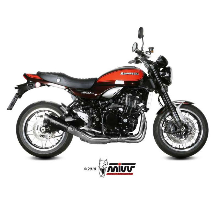 Silencieux homologué Mivv GP PRO Inox noir (K.046.LXBP) Kawasaki Z900RS 18-