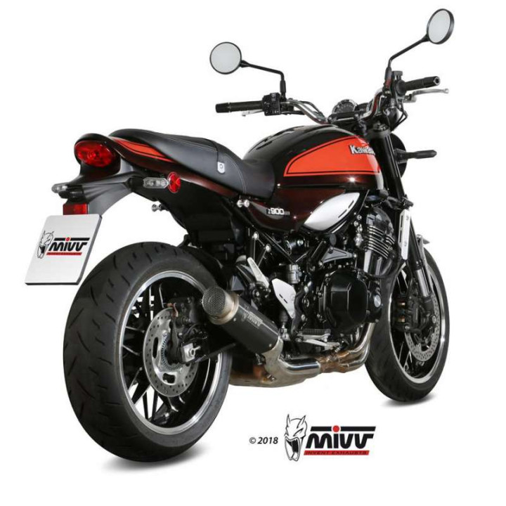 Silencieux homologué Mivv GP PRO Inox noir (K.046.LXBP) Kawasaki Z900RS 18-