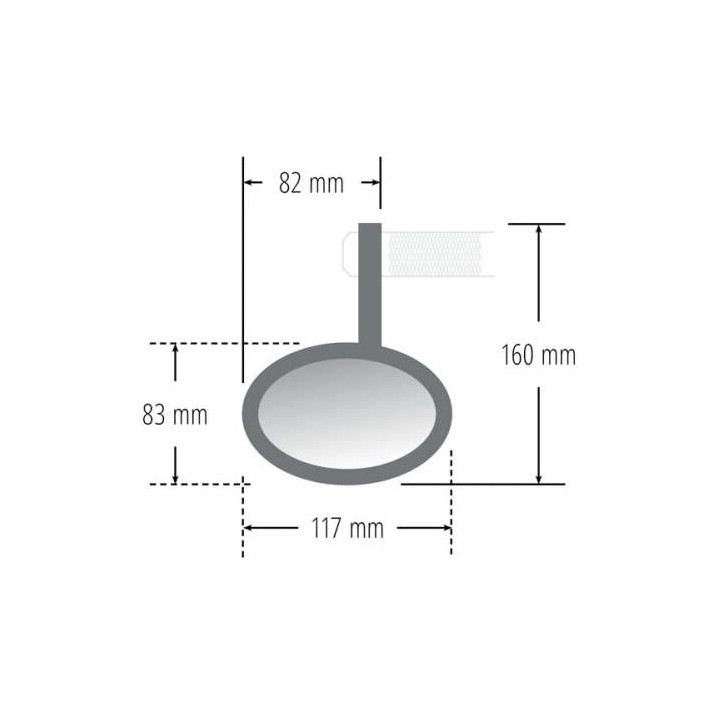 Rétroviseur embout de guidon HIGHSIDER VICTORY NOIR
