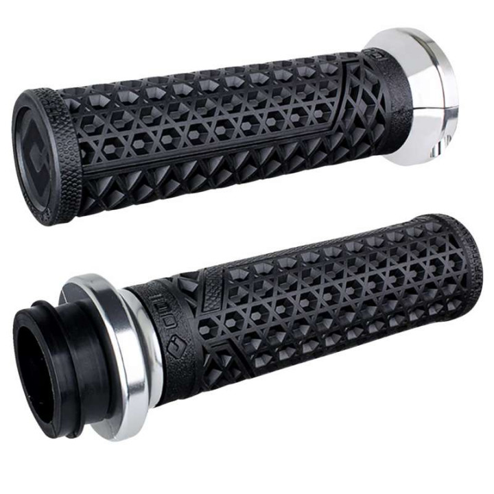 Poignées moto PushPull Harley Davidson ODI VANS Noir/Argent