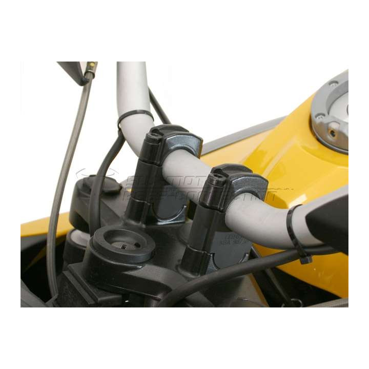 Rehausseur guidon 28mm SW-Motech +30mm BMW R1200GS/F800GS