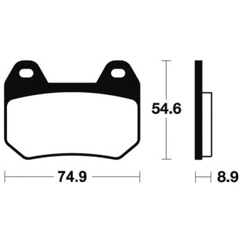Plaquettes de frein moto organique Bendix MA246