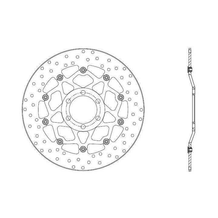 Front brake disc Brembo Oro Series 78B40840 Kawasaki ZX6R / ZX10R, ER6 / VERYS, Z750 / Z1000